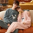 thumbnail image 4 of Conjuntos de pijamas para parejas para hombres y mujeres, ropa de dormir gruesa de invierno, ropa de dormir de dinosaurio de dibujos animados, amantes coreanos, ropa de casa suave y cálida, 4 of 4