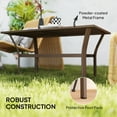 thumbnail image 4 of Outsunny Outdoor Coffee Table, All-Weather Rectangle Patio Coffee Table with Slatted Tabletop for Outside, Patio, Brown, 4 of 9
