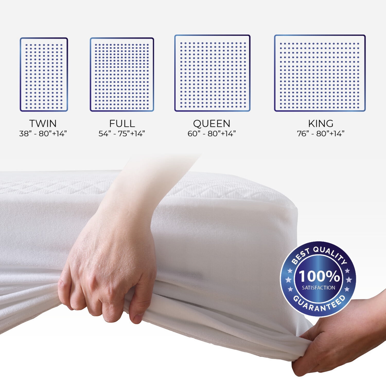 DOQU Home Cooler and Stress-Free Mattress Protector Waterproof 100%