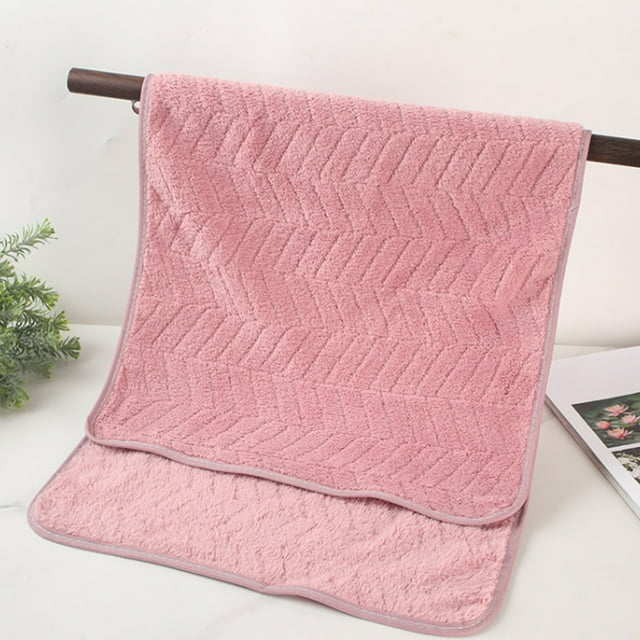 Toalla de Baño de Forro Polar Corals, Suave, Absorbente y Gruesa, de Microfibra | Poliéster | Rosa | 140 X 70 Cm | Ligera y Absorbente | Asa para Colgar | Paquete de 1