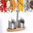 thumbnail image 3 of Delaman Bouteille d'assaisonnement, Cuisine Ménage Pot à épices Ensemble Assaisonnement Bouteille Réservoir Poivre Condiment Bouteille Organisateur, 3 of 9