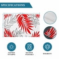 thumbnail image 6 of Red Leaves Placemats Set of 4, Abstract Modern Geometric Lines Simple Art Placemats for Dining Table, Place Mats for Kitchen Tabletop, Waterproof Wipeable Dining Table Mats Set, 6 of 9