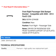 thumbnail image 2 of Front Right Passenger Side Bumper Bracket - Compatible with 2008 - 2014 Ford E-250 2009 2010 2011 2012 2013, 2 of 2