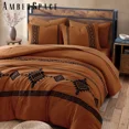 thumbnail image 6 of Amberspace Embroidery 7-piece Bed in a Bag Comforter Set with Sheets,Burnt Orange,Queen, 6 of 9