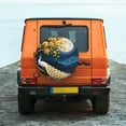 thumbnail image 6 of Fuzoiu Moonlit Golden Tree Peacock Print Universal Spare Tire Cover with Buckle Strap, Waterproof Wheel Covers for Jeep, Trailer, RV, Truck and All Car-15 inch, 6 of 6