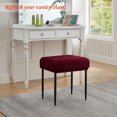 thumbnail image 3 of Rectangle Stretch Counter Height Barstool Slipcovers Rectangular Vanity Stool Cover Kitchen Counter Saddle Seat Cover 6PC Wine Red, 3 of 12