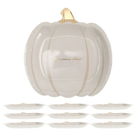 Soimiss Pumpkin Shaped Dessert Plates Themed 10Pcs