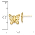 thumbnail image 3 of 14K Yellow Gold Earring Button Women'S 10 mm Madi K Butterfly Post Earrings, 3 of 3