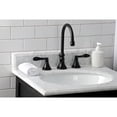 thumbnail image 2 of Kingston Brass KS2980DFL NuFrench Widespread Bathroom Faucet with Brass Pop-Up, Matte Black, 2 of 8