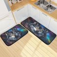 thumbnail image 7 of GZHJMY Kitchen Rugs 2 Piece Waterproof Non Slip Kitchen Mat Starry Night Wolf Kitchen Rug Set for Sink Office Kitchen Cafe, 19.7"x47.2"+19.7"x27.6" Carpet Runner, 7 of 7