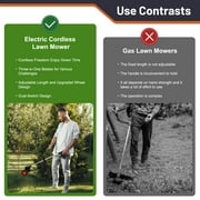 Electric Weed Wacker Battery Powered 24V 4.0Ah, Cordless Grass Trimmer Battery Operated Stringless Brush Cutter, Lightweight Weed Trimmer/Lawn Edger/Weed Cutting Machine with 3 Types Blades