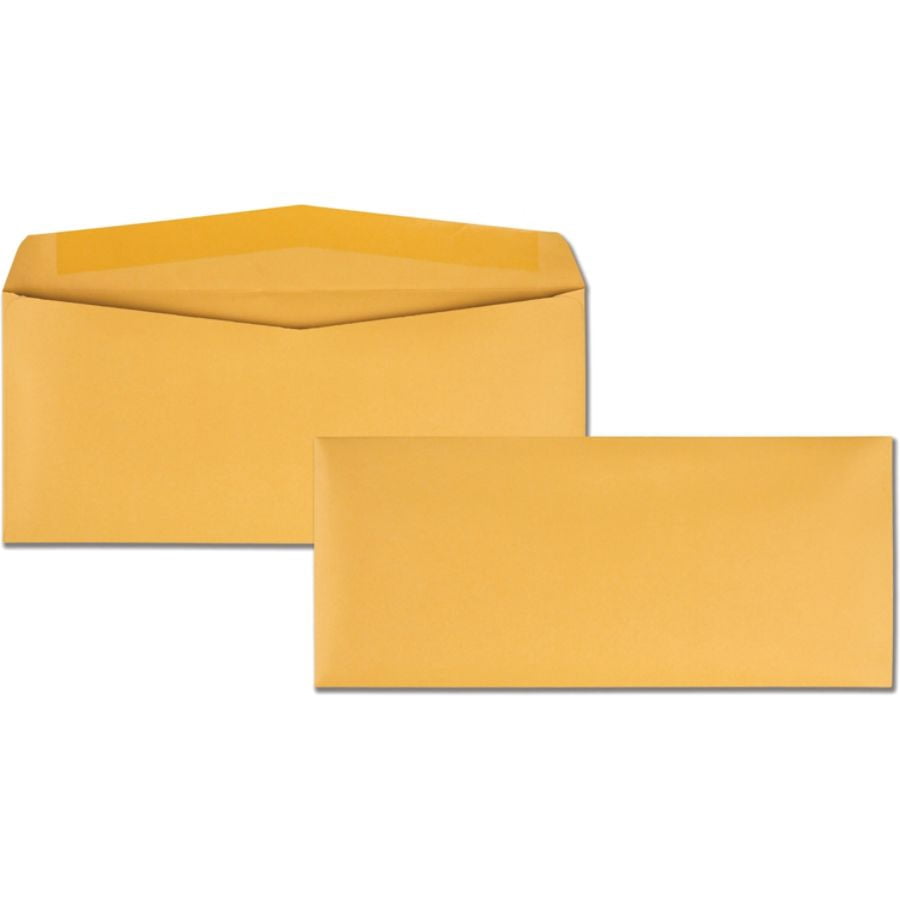 Quality Park Kraft Regular Business Envelopes - Business - 5"W x 11 1by2" L- 28 lb - Gummed - Kraft