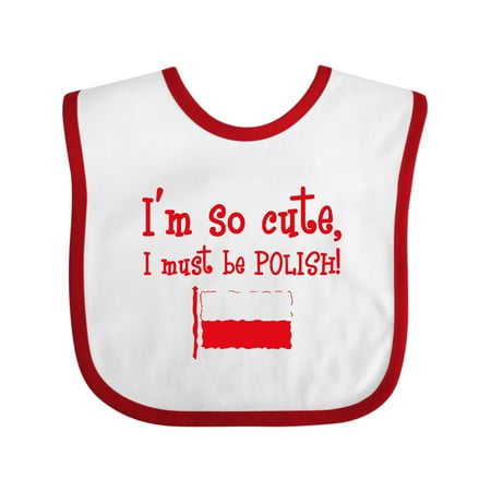 

Inktastic So Cute Polish Boys or Girls Baby Bib