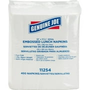 1PK-Genuine Joe 1-ply Lunch Napkins, 13" x 11.25", White, 2400 Napkins