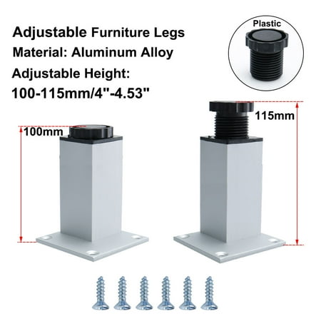 4 Furniture Leg Aluminium Alloy Sofa Feet Replacement