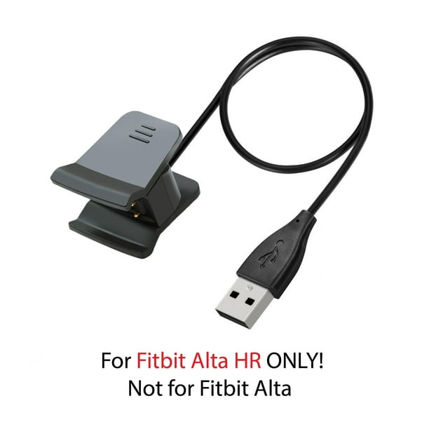 Insten USB Charging Cable Compatible with Fitbit Alta HR Fitness Tracker, Black, 10 -