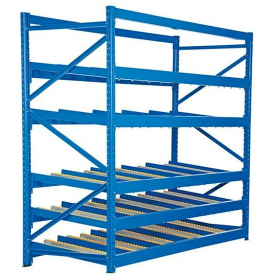 36 in. Level 5 Carton Rack with Gravity Roll