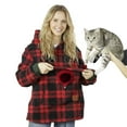 thumbnail image 3 of Cat Pouch Hoodie kangaroo Pouch Hoodie Long Sleeve Small Dog Kitten Cat Carrying Hoodie Women Pullover for Outdoor Walking Home, 3 of 9