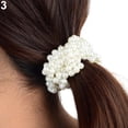 thumbnail image 3 of Fashion Women Faux Pearls Beads Hair Band Rope Scrunchie Ponytail Holder, 3 of 6