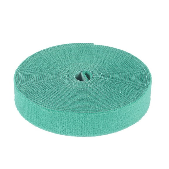 OUNONA Green Nylon Plants Organizer Straps Reusable Adhesive Fastening Ties for Tying Plants 10 Yard