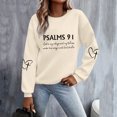 thumbnail image 2 of Zhanying Chandail en Molleton Canada pour Femmes Col Rond Chandail Blouses Décontractées Manches Longues Tops d'Automne Pulls Basiques, 2 of 4