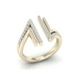 thumbnail image 3 of 1/4Ct TDW Diamond 10K Yellow Gold Parallel Line Ring (I-J, I2), 3 of 5