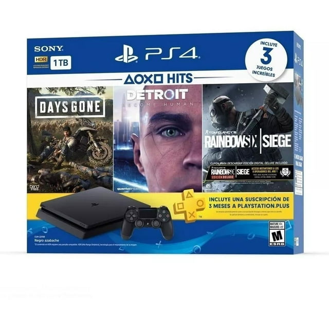 Consola PlayStation 4 Slim Hits 1TB Con 3 Juegos - Bundle Edition