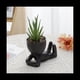 thumbnail image 5 of 4 Maceteros Suculentos Artificiales, Mini DecoracióN Suculenta de CeráMica en Maceta, Macetas Negras Creativas con Forma , Macetas PequeñAs, 5 of 8