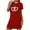 Red, variant on yillto Womens Valentine's Day Pajamas Long Sleeve Nightgowns Crewneck Heart Nightshirts for Sleepwear Loungewear
