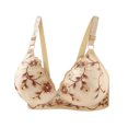 thumbnail image 4 of QLEICOM Everyday Bras for Women, Women's Comfort Lift Wirefree Bra Sexy Bra Without Steel Rings Sexy Vest Large Lingerie Bras Embroidered Everyday Brass No Underwire Beige Cup 36/80AB, 4 of 5