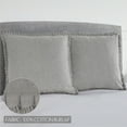 thumbnail image 6 of VHC Brands Burlap Dove Grey Fabric Euro Sham w/Fringed Ruffle 26x26 inch Pillow Cover, 6 of 6