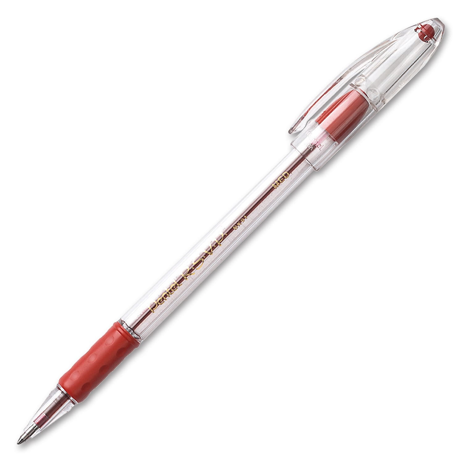Pentel R.S.V.P. Ballpoint Pen, Medium Point, Red, Pack of 24