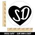 thumbnail image 2 of SD South Dakota State in Heart Self-Inking Rubber Stamp Ink Stamper - Black Ink - Large 1-1/2 Inch, 2 of 7