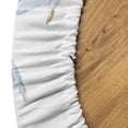 thumbnail image 5 of Ambesonne Bird Print Fitted Round Tablecloth, Art Watercolor Seagulls, 36"- 40" Diameter, White and Soft Blue, 5 of 5