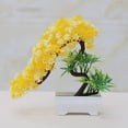 thumbnail image 6 of Artificial Flower Plant Tree Potted Bonsai Office Garden Party Desktop Ornament Purple Plastic, 6 of 8