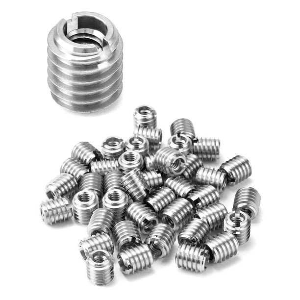 Inserto roscado QWORK de acero inoxidable 1/4-20, paquete de 50 ...