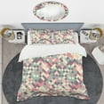 thumbnail image 2 of Designart 'Retro Square Design IV' Mid-Century Modern Duvet Cover Set, 2 of 4