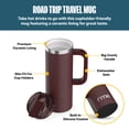 thumbnail image 2 of RTIC Road Trip 20 oz Ceramic Lined Leak-Resistant Lid Travel Mug, Chocolate Brown, 2 of 7