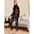 thumbnail image 4 of Avidlove Women Pajama Set Floral Button Down Lounge Set Long Sleeve Pjs Notch Collar Sleepwear 2 Piece Loungewear, 4 of 5