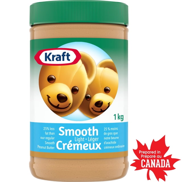 Kraft Smooth Light Peanut Butter, 1 kg Jar