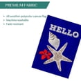 thumbnail image 5 of Hello Summer House Flag 28" x 40" Double Sided Beach Starfish Conch Hibiscus Flower Yard Palm Leaves Garden Flag Banners for Patio Lawn Home Outdoor Decor (HF-S), 5 of 6