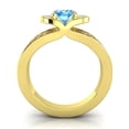 thumbnail image 4 of 2.35 Carat Oval Cut Blue Topaz & Garnet Gemstone Beautiful Engagement Ring for Ladies Solid 14K Yellow Gold Size 4.5 by Diamond-Capitals, 4 of 8