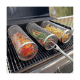 thumbnail image 2 of 2 cestas de parrilla rodantes de acero inoxidable con forma de cilindro de malla de alambre para exteriores., 2 of 6