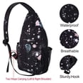 thumbnail image 6 of Mosiso Polyester Sling Bag Backpack Travel Hiking Outdoor Sport Crossbody Shoulder Bag Multipurpose Daypack for Women Men, Black Base Galaxy, 6 of 7