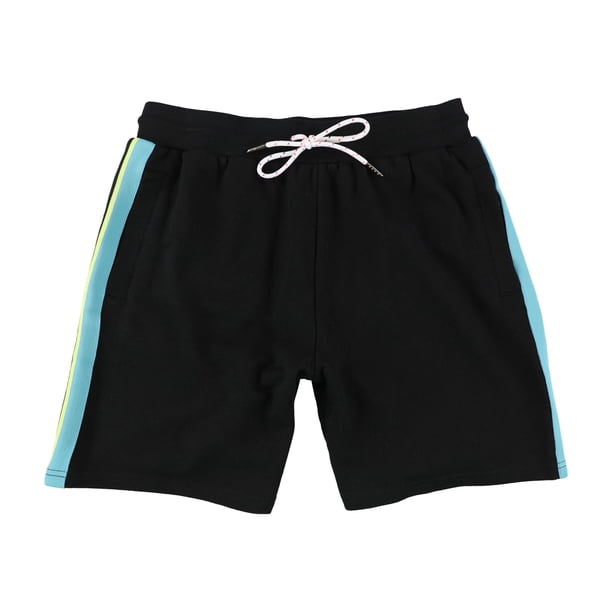 Elevenparis Hombre Track Stripe Casual Walking Shorts negro S