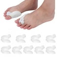 thumbnail image 1 of Alisador De Dedos Del Pie, 10 Pares De Separadores De Dedos, Suave Y Transpirable Para La Alineación Del Pie Con Dolor De Rodilla, 1 of 7