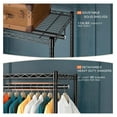 79" H Clothes Rack Heavy Duty Clothing Rack with Wheels Loads 650LBS