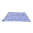 thumbnail image 2 of Ahgly Company Machine Washable Indoor Round Oriental Blue Traditional Area Rugs, 3' Round, 2 of 4