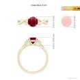 thumbnail image 5 of Angara Natural 1 Ct. Ruby Solitaire Ring in 14K Yellow Gold for Women (Ring Size: 3.5), 5 of 10