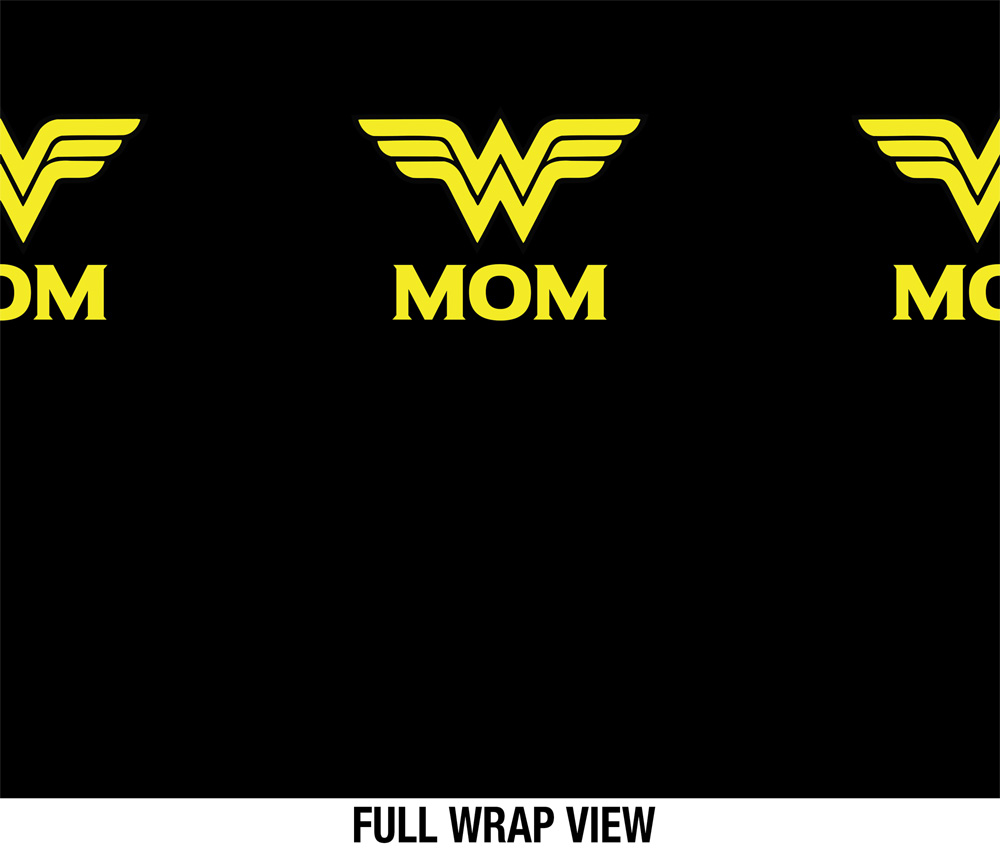 Wonder Woman Official Wonder Mom 24 oz Insulated Canteen Water Bottle, Leak Resistant, Vacuum Insulated Stainless Steel with Loop Cap, Black